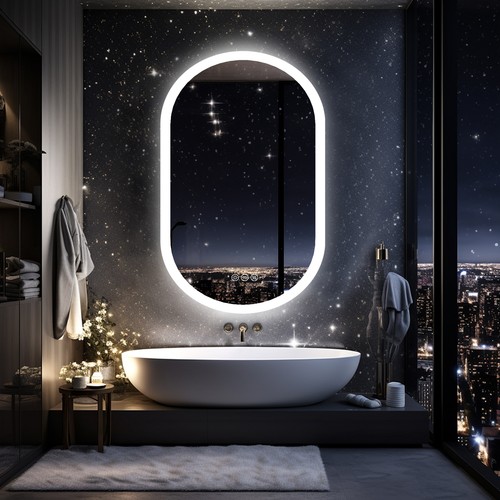 Oval bathroom mirror - oval,