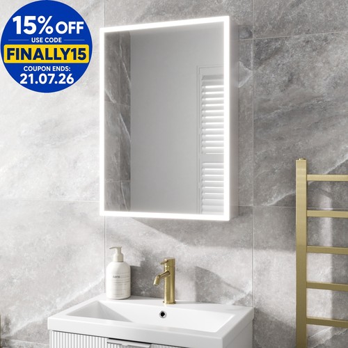 Bathroom led mirror - mirror, cabinet