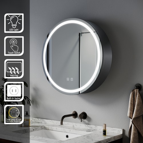 Round led bathroom mirror - led,