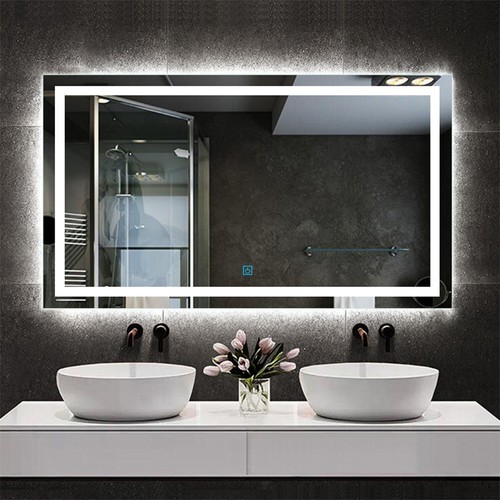 Large size bathroom mirror - bathroom, led