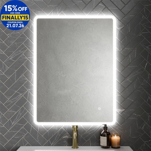 Rectangle led bathroom - bathroom, mirror