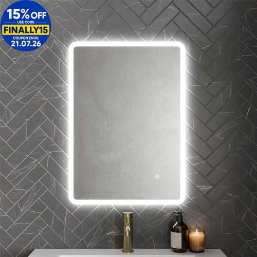 Rectangle led bathroom - led, mirror