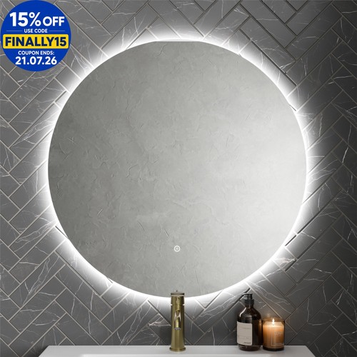 Round led mirror bathroom - mirror,